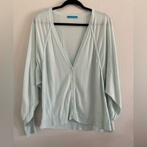 Alice And Olivia Cardigan Top Lightweight Blue